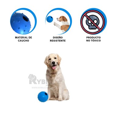 PELOTA CANES RYBIU GRANDE AZUL + ENVOLTORIO REGALO