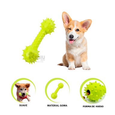 MASTICABLE PERROS RYBIU VERDE AMARILLENTO + BANDERITAS ADHESIVAS