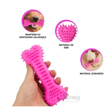 MASTICABLE PERROS RYBIU SUAVE MORDER EN ROSADO + REGALO AGENDITA