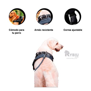 ARNES PERROS RYBIU REGULABLE TALLA M NEGRO + PAPEL REGALO - 2