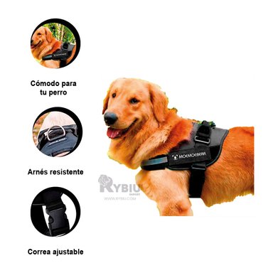 PECHERA PERROS RYBIU CANINA NEGRO + REGALO LIGAS PEINAR - 2