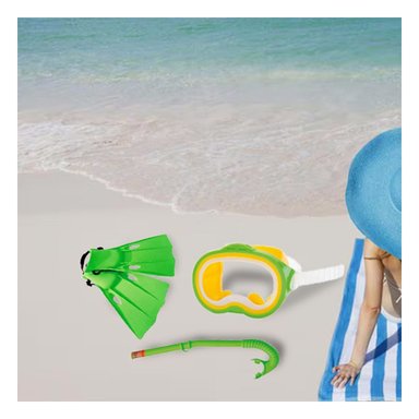 COMPLEMENTO DE BUCEO 3 PIEZAS PARA JUEGOS ACUATICOS EN VACACIONES Y+LIGAS REGALO