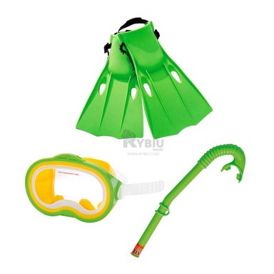 EQUIPO PRACTICO DE BUCEO VERDE Y+REGALO LIGAS PARA PEINAR