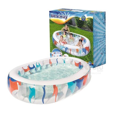 PILETA JUVENIL CON ESPACIO AMPLIO Y+BANDERITAS ADHESIVAS - 4