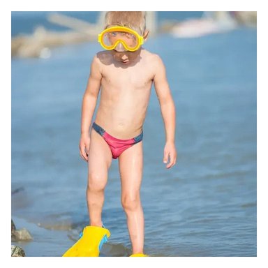 SET NATACIÓN RYBIU 55954 BAJO EL AGUA AMARILLO + LIGAS REGALO - 2