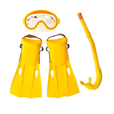 SET NATACIÓN RYBIU 55954 BAJO EL AGUA AMARILLO + LIGAS REGALO - 3