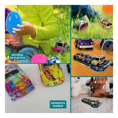CARROS GRAFFITI SET 6 PARA JUEGO CREATIVO Y+LIGAS REGALO - 5