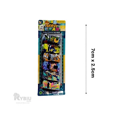 SET DE COCHES DE 6 CARRITOS EN MULTICOLOR Y+GIFT STICKERS - 5