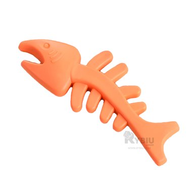 JUGUETE PERROS Y GATOS RYBIU PESCADO PET NARANJA + STICKERS