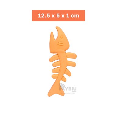 JUGUETE MASCOTAS RYBIU PEZ APTO EN NARANJA + REGALO LIGAS PEINAR