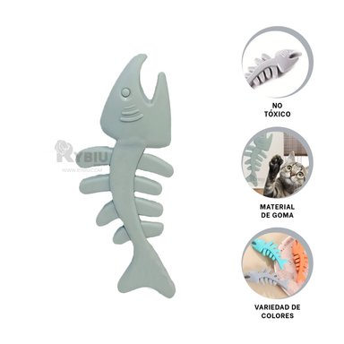 JUGUETE PERROS Y GATOS RYBIU PESCADO PET ATRACTIVOL PLOMO + STICKERS