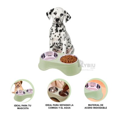 PLATO GATOS Y PERROS PC120 RYBIU SEPARADOR VERDE CLARO + AGENDITA