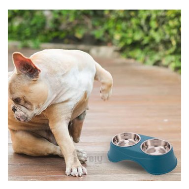 COMEDERO PERROS Y GATOS PC120 RYBIU AZUL OSCURO + PAPEL REGALO