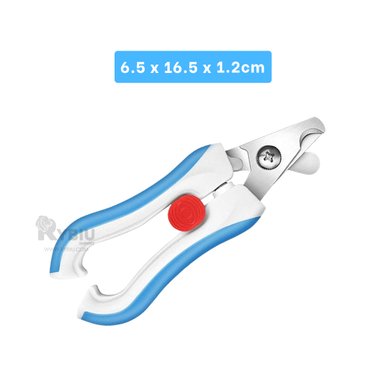 TIJERAS RYBIU PP26L MASCOTA EN CELESTE + REGALO LIGAS PEINAR