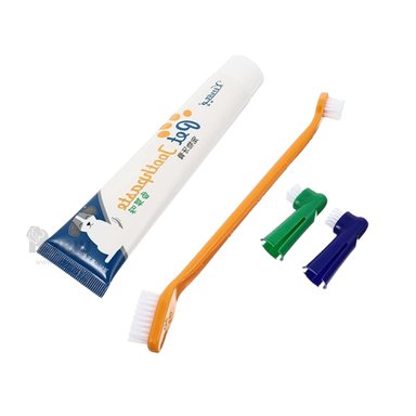 SET ACCESORIOS PERROS GATOS RIPLEY MA29836 CEPILLOS PASTA MASCOTAS MULTICOLOR + STICKERS