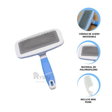 KIT RYBIU PP10L MINI PEINE PERROS CELESTE + ENVOLTORIO REGALO