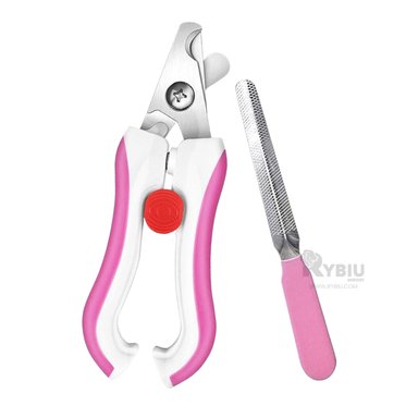 TIJERAS RYBIU PP26L SEGURAS PET ROSADO + BANDERITAS ADHESIVAS