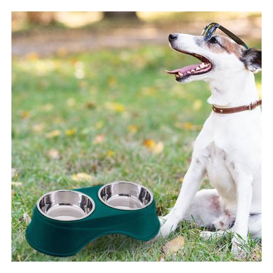 COMEDERO PERROS Y GATOS PC120 RYBIU VERDE OSCURO + PAPEL REGALO