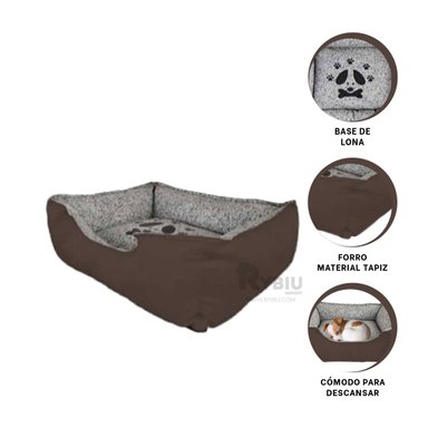 COLCHON PERROS MA31029 COMODO TALLA L MARRON RYBIU + GIFT MINIAGENDA