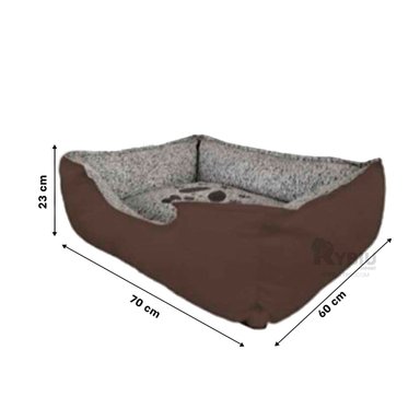 CAMA PERROS MA31029 BASE MASCOTA MARRON RYBIU + REGALO LIGAS PEINAR