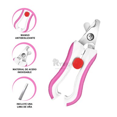 CORTADORA UÑA RYBIU PP26L GARRAS ROSADO + AGENDITA
