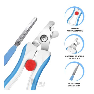 CORTADORA UÑA RYBIU PP26L ANTIDESLIZANTE EN CELESTE + MINIAGENDA