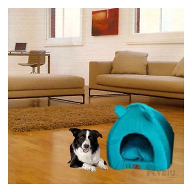 COLCHÓN PERROS Y GATOS RYBIU EN TALLA L IGLU AZUL REY + PAPEL REGALO