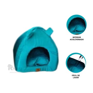 COLCHÓN PERROS Y GATOS RYBIU IGLU AZUL REY TALLA L + REGALO AGENDITA