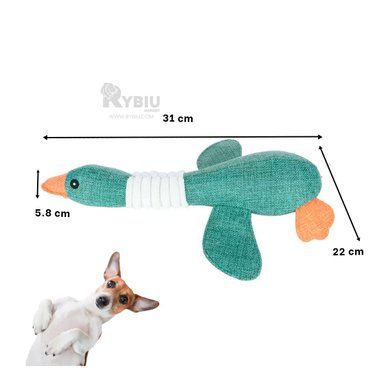 MUÑECO PERROS Y GATOS RYBIU LIVIANO EN PATO VERDE + REGALO LIGAS PEINAR