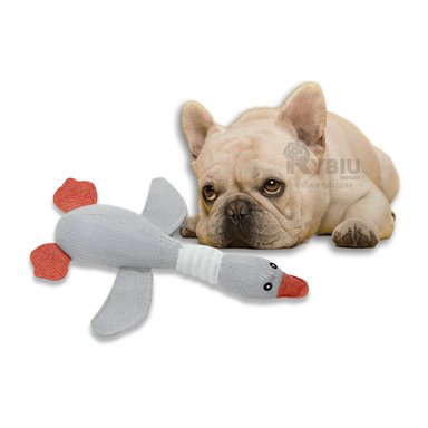 JUGUETE PERROS Y GATOS RYBIU VERSATIL PATO EN PLOMO + BANDERITAS ADHESIVAS