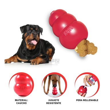 MASTICABLE PERROS RYBIU PORTABLE EN ROJO GRANDE + ENVOLTORIO REGALO