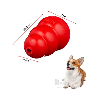 JUGUETE PERROS RYBIU PERA LIVIANA ROJO + REGALO LIGAS PEINAR