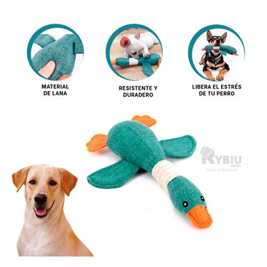 MUÑECO PERROS Y GATOS RYBIU EN MODELO ANIMAL PATO VERDE + STICKERS