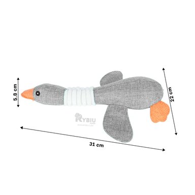 JUGUETE PERROS Y GATOS RYBIU LIVIANO EN MODELO PATO + REGALO LIGAS PEINAR