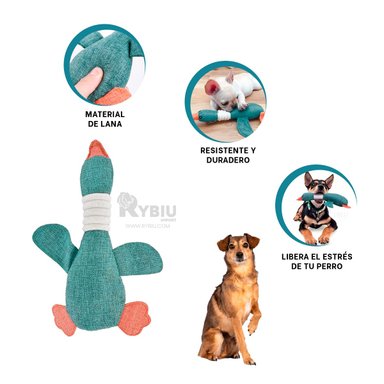 MUÑECO PERROS Y GATOS RYBIU JUEGO AL AIRE LIBRE PATO EN VERDE + AGENDITA