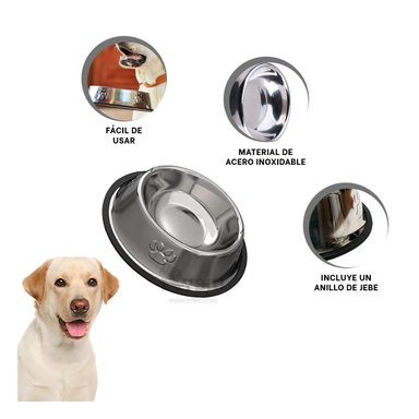 COMEDERO PERRO MA31276 RYBIU LIGERO TALLA XXXL 36 CM + BANDERITAS ADHESIVAS