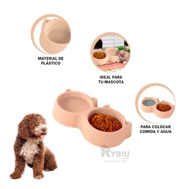 PLATO COMIDA GATO MA31284 RYBIU DOBLE CARNE + PAPEL REGALO