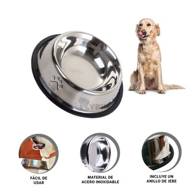 PLATO PERRO MA31275 RYBIU ERGONOMICO Y SOLIDO XXL 33 CM + PAPEL REGALO