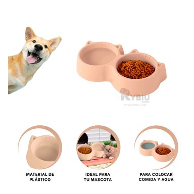COMEDERO GATO MA31284 RYBIU CON FORMA OREJAS CARNE + ENVOLTORIO REGALO
