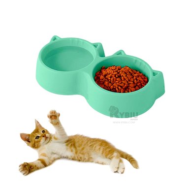 COMEDERO GATO MA31286 RYBIU FUNCIONAL DUAL CAT VERDE + REGALO AGENDITA