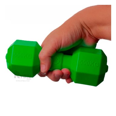 JUEGO CAUCHO PERROS RYBIU MASTICABLE VERDE + REGALO LIGAS PEINAR