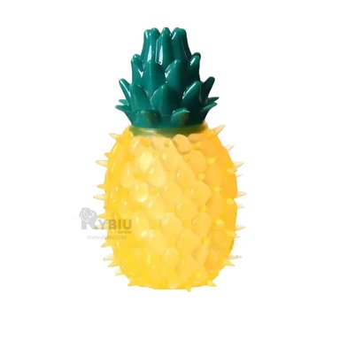 JUGUETE MASCOTAS RYBIU PIÑA DURADERA AMARILLO + REGALO STICKERS