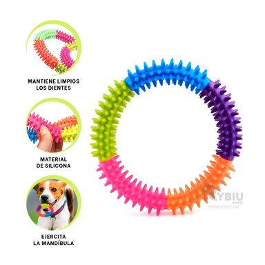 ANILLO PERROS RYBIU PET 14.5 CM MULTICOLOR + ENVOLTORIO REGALO