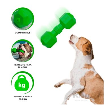MASTICABLE PERRO RYBIU DIVERTIDO VERDE + ENVOLTORIO REGALO