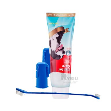ACCESORIOS PERROS GATOS RYBIU MA29502 JUEGO HIGIENE DENTAL MASCOTAS AZUL + GIFT MINIAGENDA