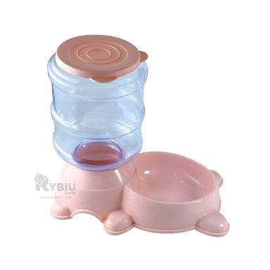 DISPENSADOR PERRO MA31010 RYBIU ALIMENTO MASCOTA ROSADO + STICKERS