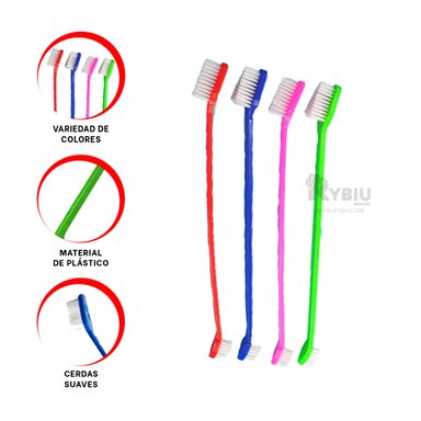CEPILLOS PERROS GATOS RYBIU MA29618 JUEGO HIGIENE BUCAL 8 MULTICOLOR + REGALO STICKERS