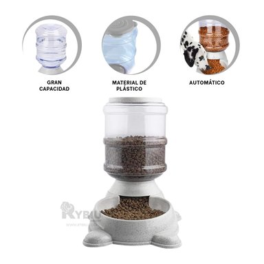 COMEDERO PERRO MA31008 RYBIU MASCOTAS PRACTICO PLOMO + AGENDITA