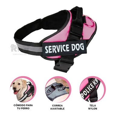 ARNES PERROS RYBIU AJUSTABLE Y ERGONOMICO ROSADO + PAPEL REGALO