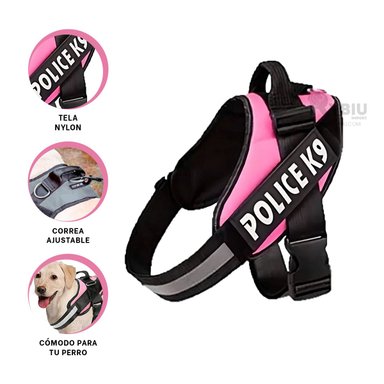 ARNES PERROS RYBIU AJUSTABLE Y ERGONOMICO ROSADO + PAPEL REGALO - 2